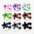 Wholesales Egg Flower Hair Clip Set Gradient Color Combo Flower Hair Claw Fashion Vacation Hair Accessories for Daily Use