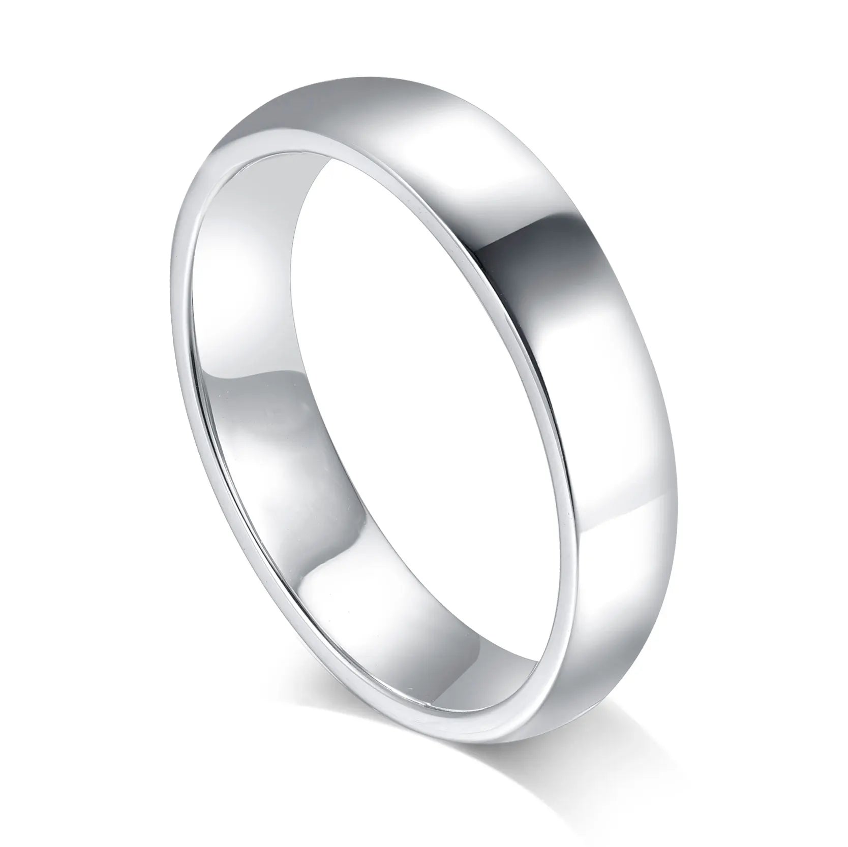 Sun Star 925 Sterling Silver Unisex Rings Simple 5mm Wide Plain Band for Wedding Engagement or Party