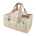 Two Color Teddy Plush Diaper Caddy Large Capacity Women's Tote Bag Baby Diaper Organizer