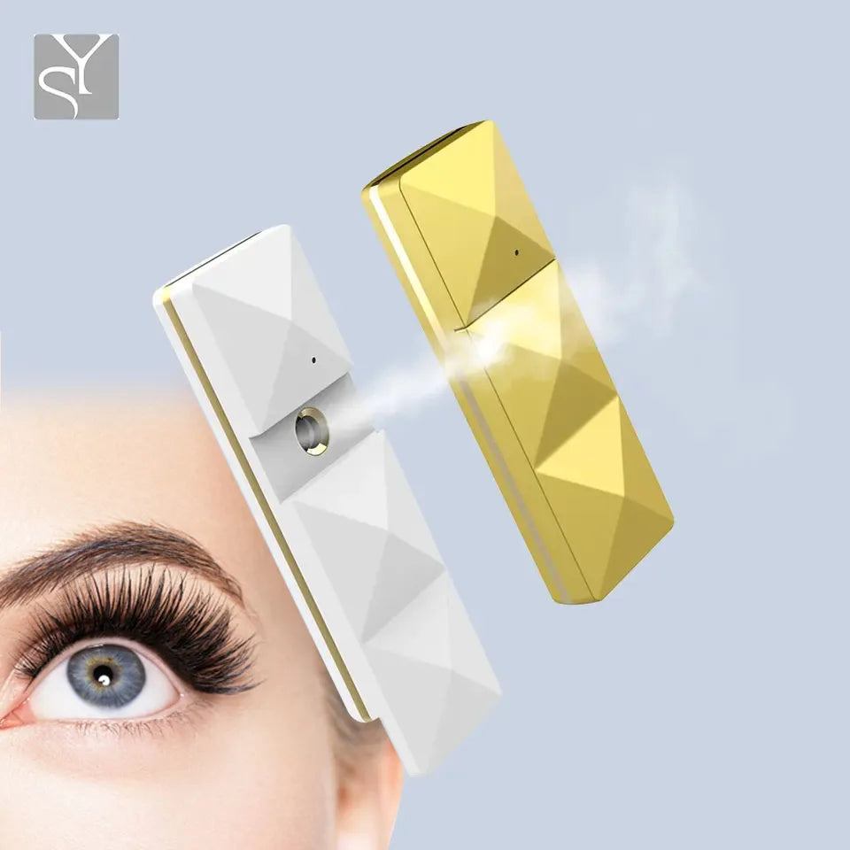 6ML Rechargeable ABS Ionic Facial Mist Sprayer Electric Mini Nano Deep Moisturizing Eyelash Spray Extension Facial Steamer