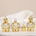 2025 Mini Arabian Arabic Luxury 15ml Empty Glass Crown Glass Perfume Roll on Oil Bottle