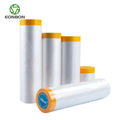 Pre-Taped Masking Film Self-Adhesive Plastic Masking Film Furniture Dustproof Protection Film for Automotive Furniture Painting