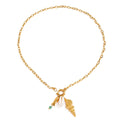 Hot Selling Women Fashion Long Geometric Trendy 18K Gold Plated Stainless Steel Necklace for Anniversary