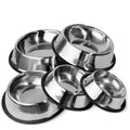 Customized Design Pattern Stainless Steel  Anti-slip Thickened Pet Bowl Bite-resistant Dog Food Drinking Bowl