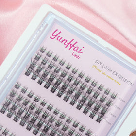 Latest Private Label Wispy Pink Lash Box Packaging Best Selling Lashes 2024 Diy Eyelash Extension Kit Wholesale