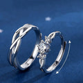 Trendy Latest Design Zircon Moissanite Diamond Designer Silver Rings Engagement Customize Couple Ring Accessory