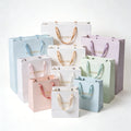 Custom Printed White Kraft Gift Craft Shopping Gift Bag with Handles Personalized with Your Own Logo