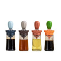 2024 New Product  Kitchen Glass Olive Oil Spray Bottle with Silicone Brush Rubber Tool Set for Cooking