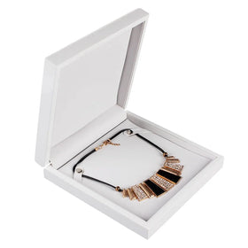Special Offer Custom Mdf Wooden Jewelry Holder Boxes Necklace Combination Set Gift Box White Glossy Lacquer Jewel Case Packaging