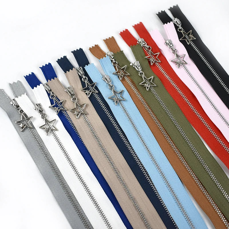 Deepeel ZA062 3# 15-30cm Clothes Bag Garment Accessories Close End Silver Teeth Metal Zipper