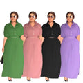 Hot Selling Fashion Two Piece Set Women Clothing Lapel Short Blouse Loose Long Skirt Set Two Piece Outfits for Women