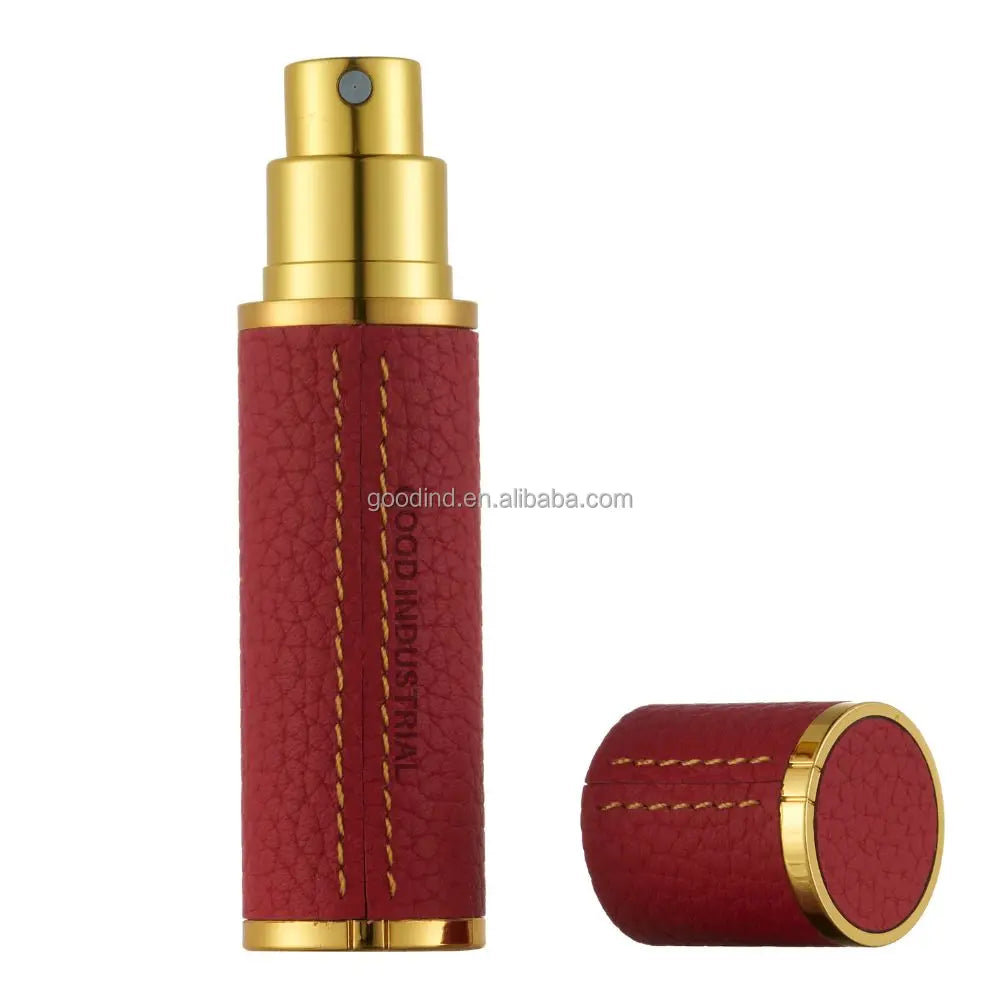 Portable 5ml Aluminum Perfume Atomizer Refillable Glass Spray Bottle for Travel