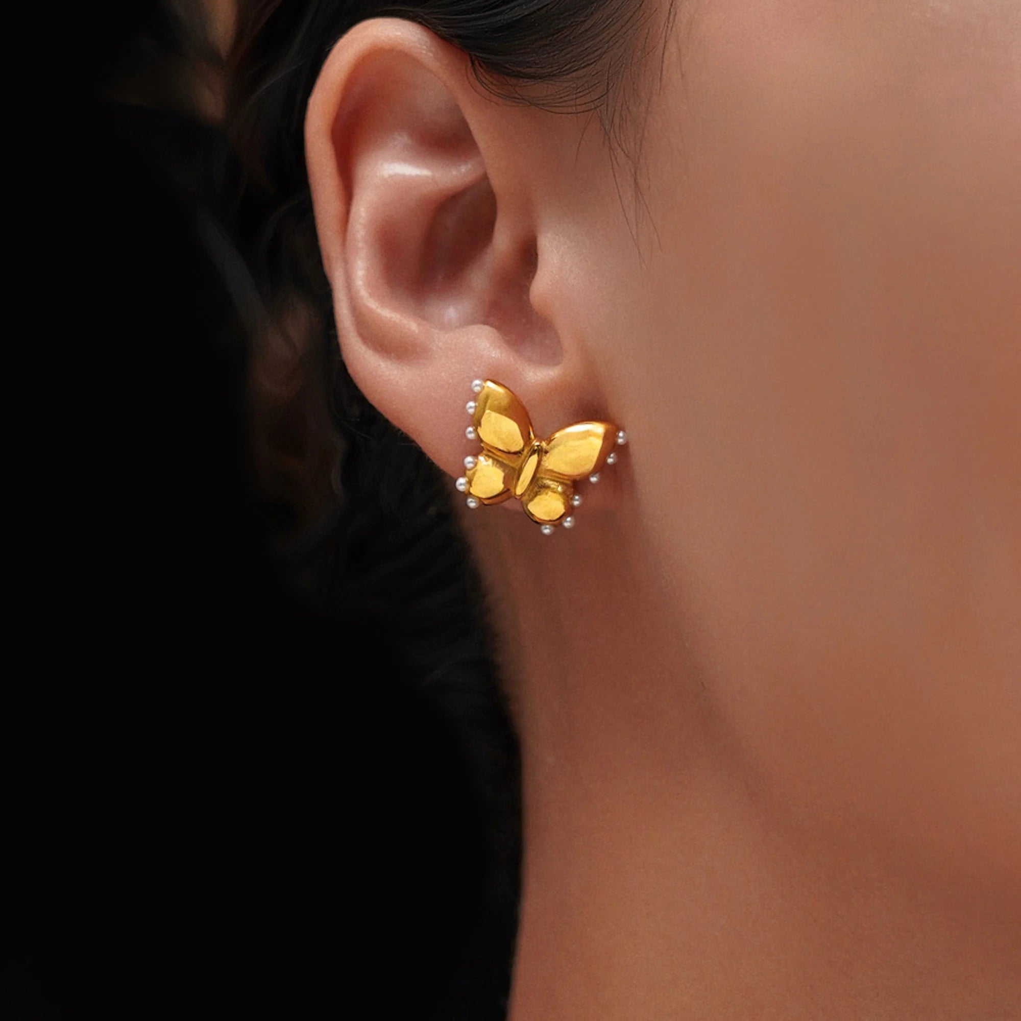 NEW VINTAGE BOW CLASSICAL LAYERED EARRINGS Dazan 2025 HOT INS 18k Gold Plated Hypoallergenic Stainless Steel SUSTAINABLE JEWELRY