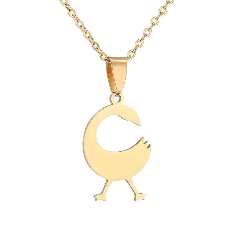Fine Jewelry Gold Plated Stainless Steel African Signs Stainless Steel Necklace