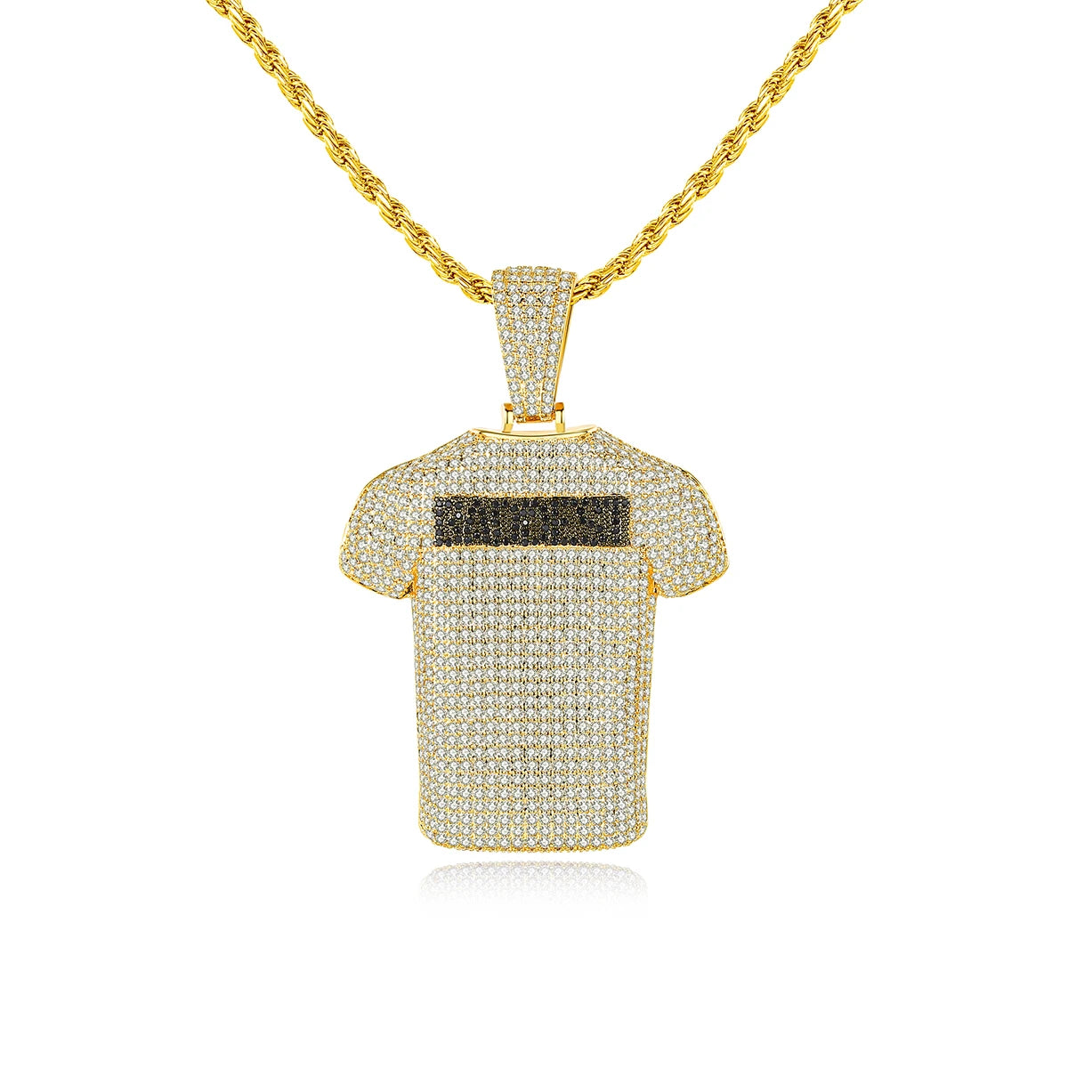 JINSE Hip Hop Rapper Jewellery Necklaces Wholesale Best Friend Necklaces Cubic Zirconia Necklace