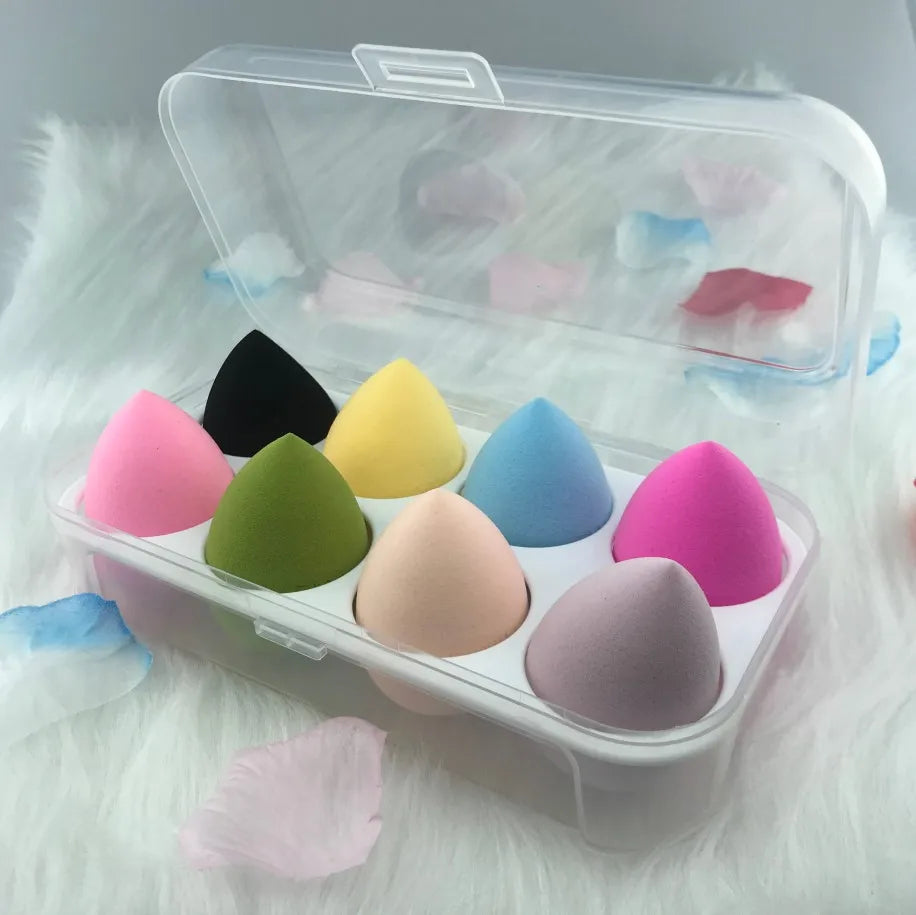 Fly Puff Latex-free Makeup Blender Washable 40x60mm Factory Direct Supply Friendly Waterdrop Shape Single Color Sponge