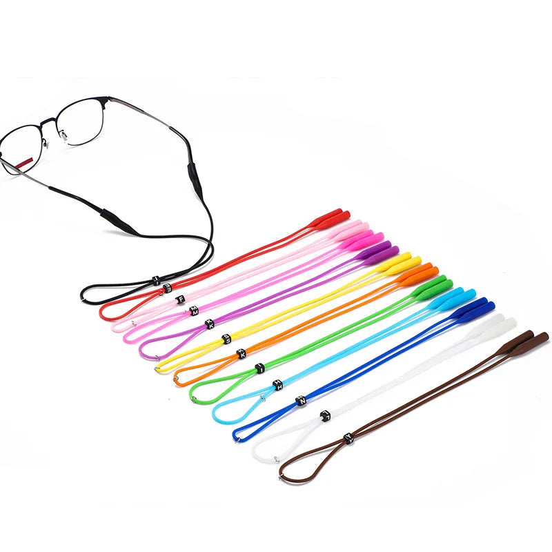 Adjustable Silicone Sports Sunglass Holder Strap Safety Glasses Eyeglasses Neck Cord String
