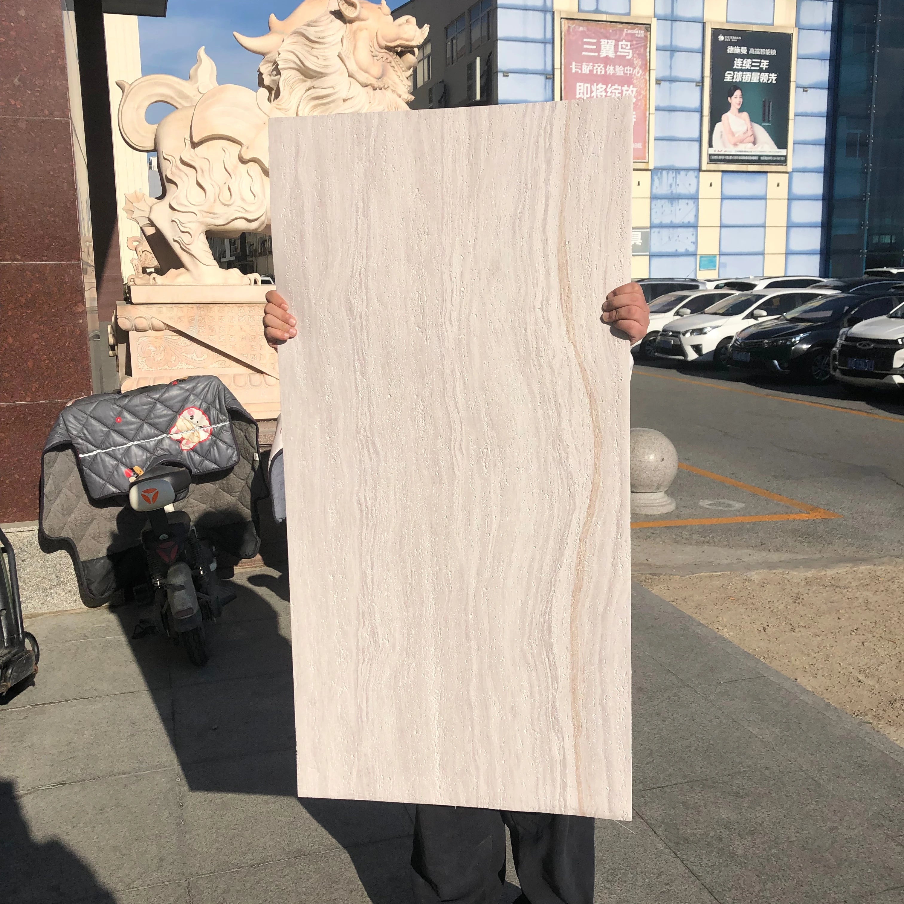 Customizable Modern Design Artificial Stone Wall Paneling Big Slab Cement Stone Online Technical Support 3D Model Design for