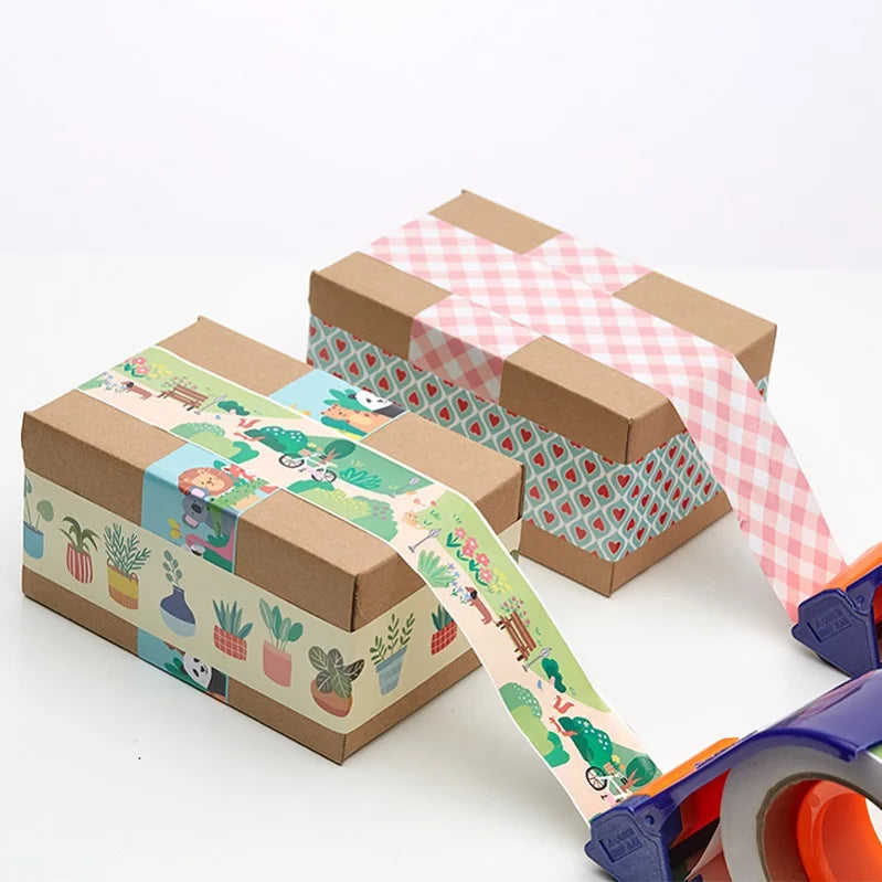 Custom Pink Kraft Packaging Tape Water Activated Pressure Sensitive Single Sided with Antistatic Feature for Carton Sealing