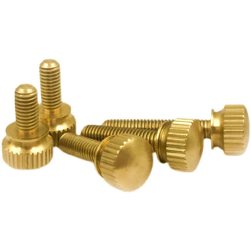 M3 M4 M5 M6 Hand Tighten Brass Knurled Screws Copper Twist Knurled Bolts Computer Chass Bolt Thumb Screw
