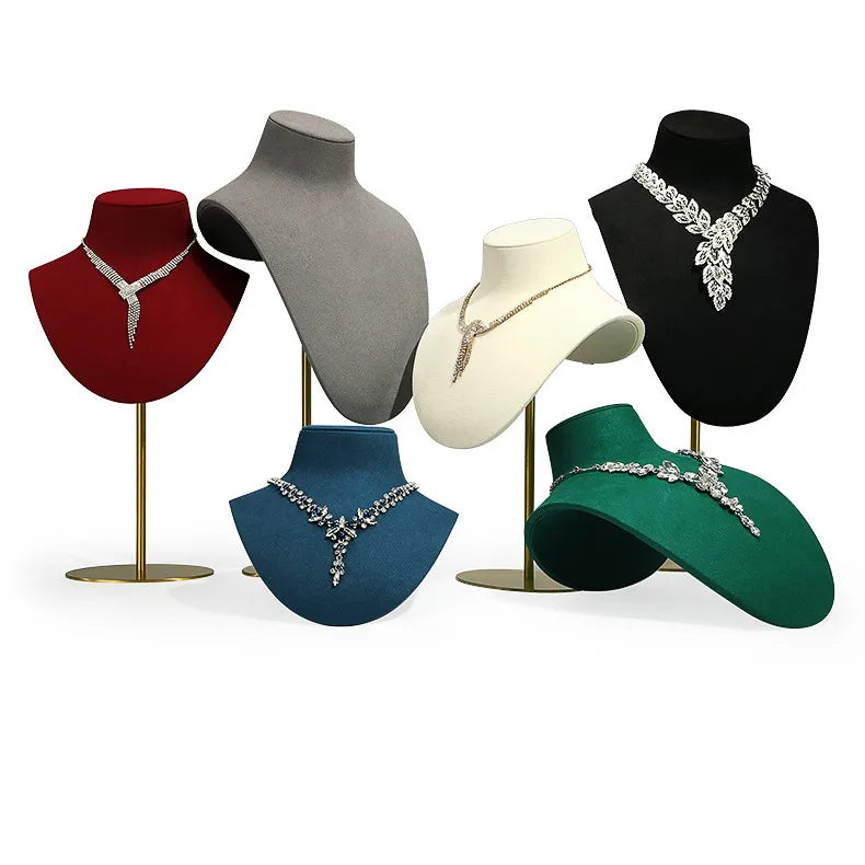 Jade storage rack necklace frame jewelry mannequin model neck portrait jewelry display props