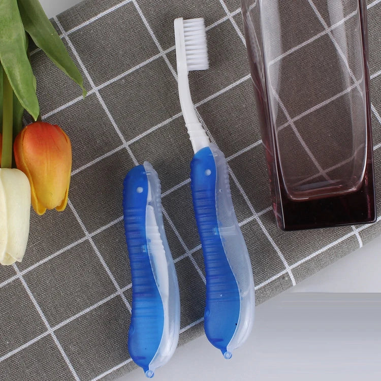 Portable Foldable Toothbrush for Home & Hotel Use Medium Nylon Bristles with Plastic Handle