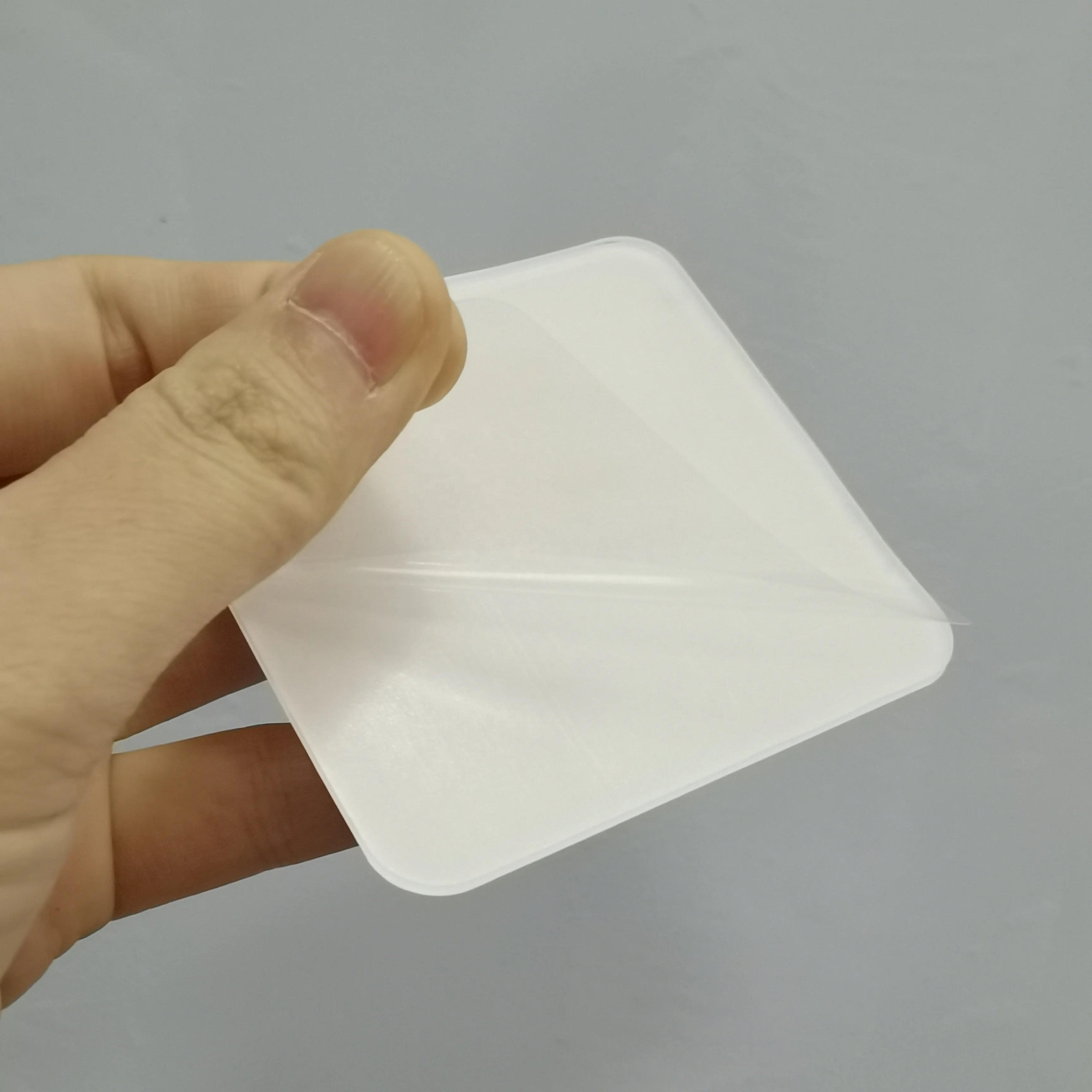 Permanent on One Side Clear Self Adhesive Pu Anti Slip Rubber Pads Transparent Silicone Sheets Gripper Tape Washable Reusable
