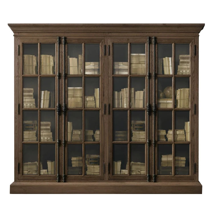 Chinese Style Vintage Wooden Living Room Convertible Office Book Storage Cabinet Big Size
