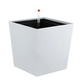 BRICE 12-inch Large Planter Box Self Watering Plastic Flower Pots Distribution Flower Pots Plastic White Color