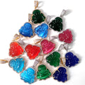 Hot Sales Hip Hop Opal Necklace Chalcedony Maitreya Buddha Stairs Cubic Zirconia Pendant Personality Pendant