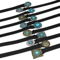 2025 New Arrival Vintage Court Style 12 Styles Available Sapphire Inlaid Retro Buckle PU Leather Belt for Women