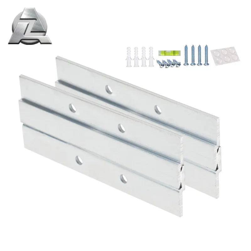 ZJD-ZC124B 4 Inch Aluminum Z Clip Mirror Wall Hanger French Cleat Mounting Bracket