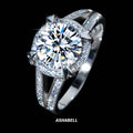 Luxury Design Quality Diamond 2CT GRA Moissanite 925 Silver Ring Flower Women Engagement Wedding Ring Anniversary Band