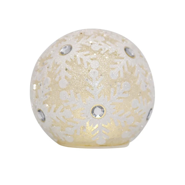 120mm Indoor/Outdoor Snowflake Led Ball Christmas Tree Decorations Light Ornaments for Festivals Party Supplies