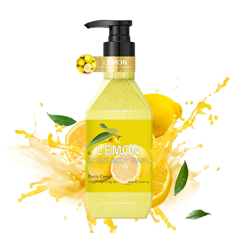 Organic Whitening Body Lemon Body Wash Shower Gel Brightening Dull Exfoliating Whitening Body Wash Skin Care Products
