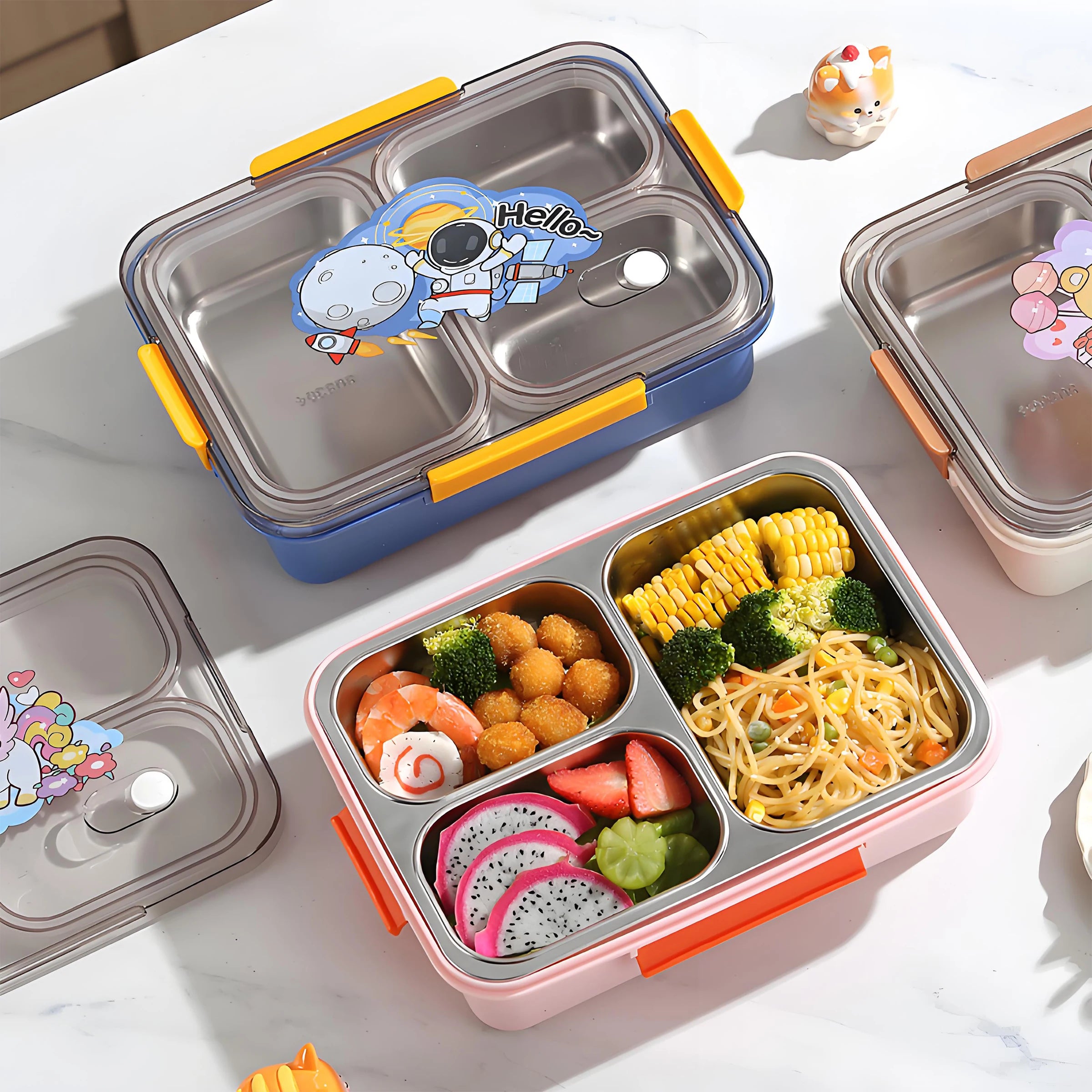 Hot Selling 304 Stainless Steel Thermos Lunch Box Students and Adults School Storage Compartment Non-Odor Food Warmer