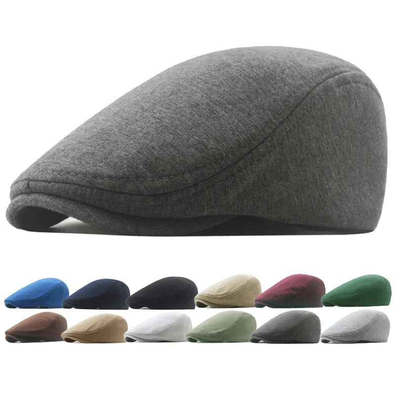 Wholesale Spring Autumn  Europe America Wholesale Dome Warm Flat Cap Beret Hat Ivy Hat for Women Men Sun Shade