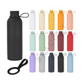 Custom Logo 500ml Rubber Coated Stainless Steel Water Bottle Double Wall Vacuum Insulated Thermal Flask