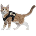 Tactical Cat Harness for Walking Escape Proof Soft Mesh Adjustable Pet Vest Harness for Large Cat and Small Dog