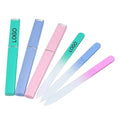 Professional Reusable Custom Crystal Glass Nail File Wholesale Colorful Durable Float Tempered Glass Nail File with Logo