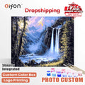 Orfon Factory Drop Shipping Paint by Numbers Kits - Magical Mountain Stream Waterfall Art for Adult DIY Home Decor Wholesale