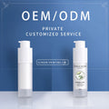 Luxury Packaging Airless Pump Bottle 15ml 30ml 50ml White Pump Head Frosted Bottle Body Round Airless Pump Bottle