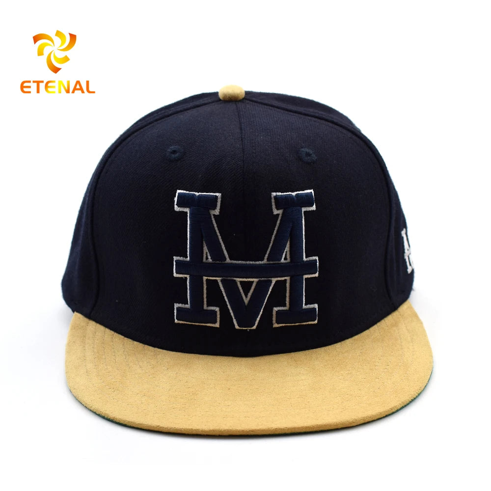 Stylish 6 Panel Suede Brim Adjustable 100% Wool Sports Hat Snapback Character Floral Canvas Lace Leaf Tropical Outdoor Jersey