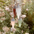 Witchcraft Suppliers Wholesale Natural Multi-Color Amethyst Quartz Pendulum Pendant Six Pyramid Crystals HangingOrnament Jewelry