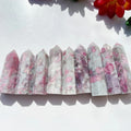 Wholesale Crystals Bulk New Design Minerals Healing Stone Plum Blossom Tourmaline Crystal Point for Decoration