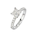 1 Carat Princess Cut Lab Diamond Ladies Engagement Wedding Ring Side Pave 14k 18k Solid Gold Classic IGI Certified Perfect Gift