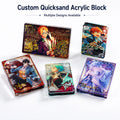 CNAWO Custom Quicksand Glitter Oiling Charm Key Chain Thick Acrylic 3D Anime Standee DIY Plastic Crafts with Your Own Design