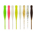WEIHE 44mm 0.3g 8 Colors 12pcs/bag Artificial Mini Soft TPR Lure Pin Tail Soft Bait