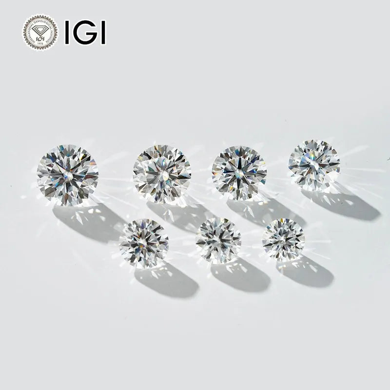 Starsgem 0.3CT  0.5CT 1CT 1.5CT D VS1 IGI Certified HPHT Round Cut Loose Wholesale Lab Diamonds