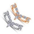 Trendy 925 Sterling Silver Wedding Rings in Stock Gold Plated